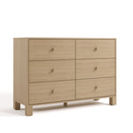 California driftwood 6 drawer dresser angle view