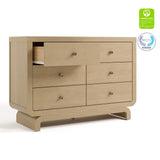 Santorini driftwood 6 drawer dresser with GGG and PTPA logos on top right