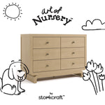 Santorini driftwood 6 drawer dresser with black doodles overlaid on image