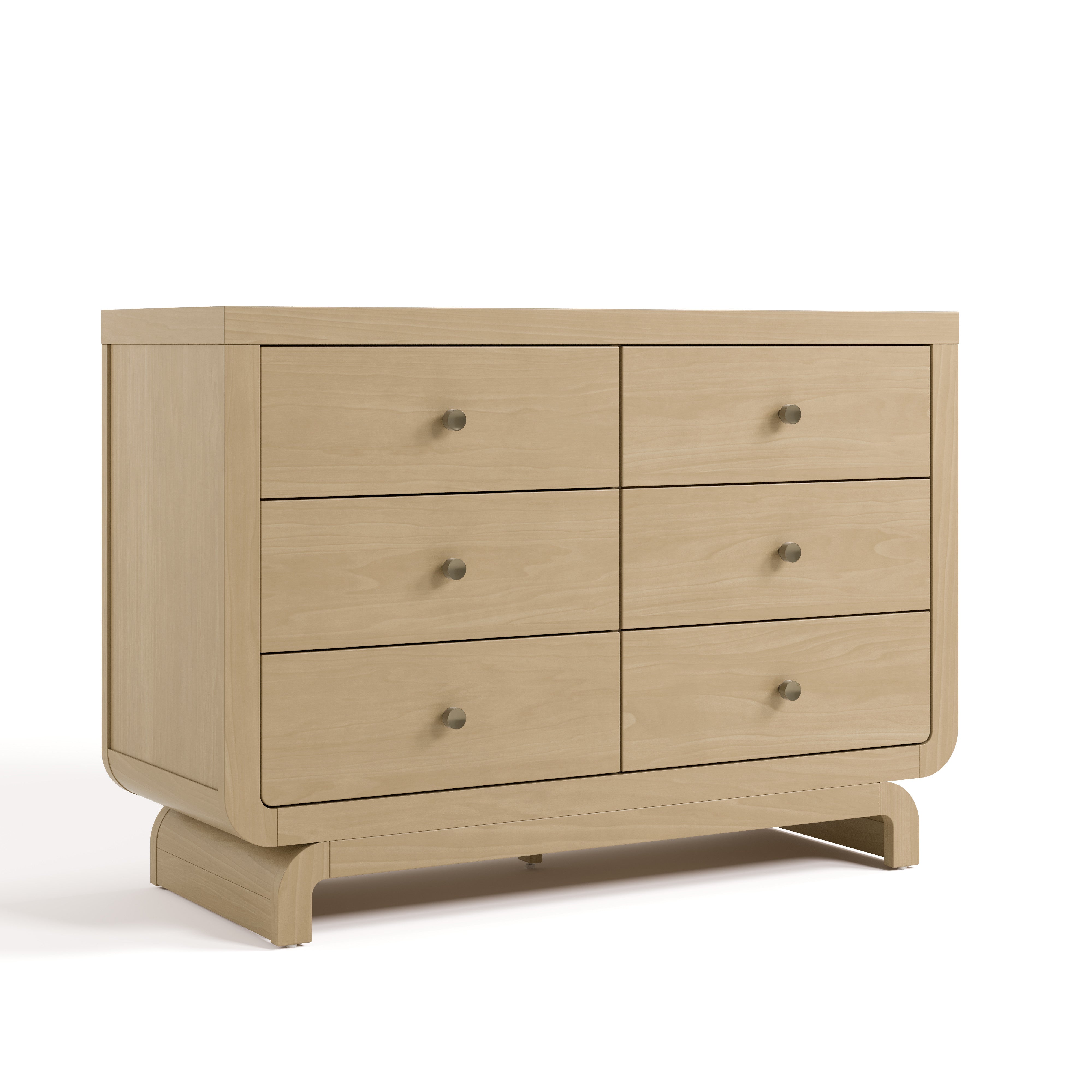 Santorini driftwood 6 drawer dresser angle view