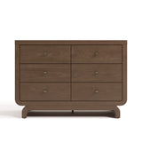 Santorini hazelnut 6 drawer dresser front view