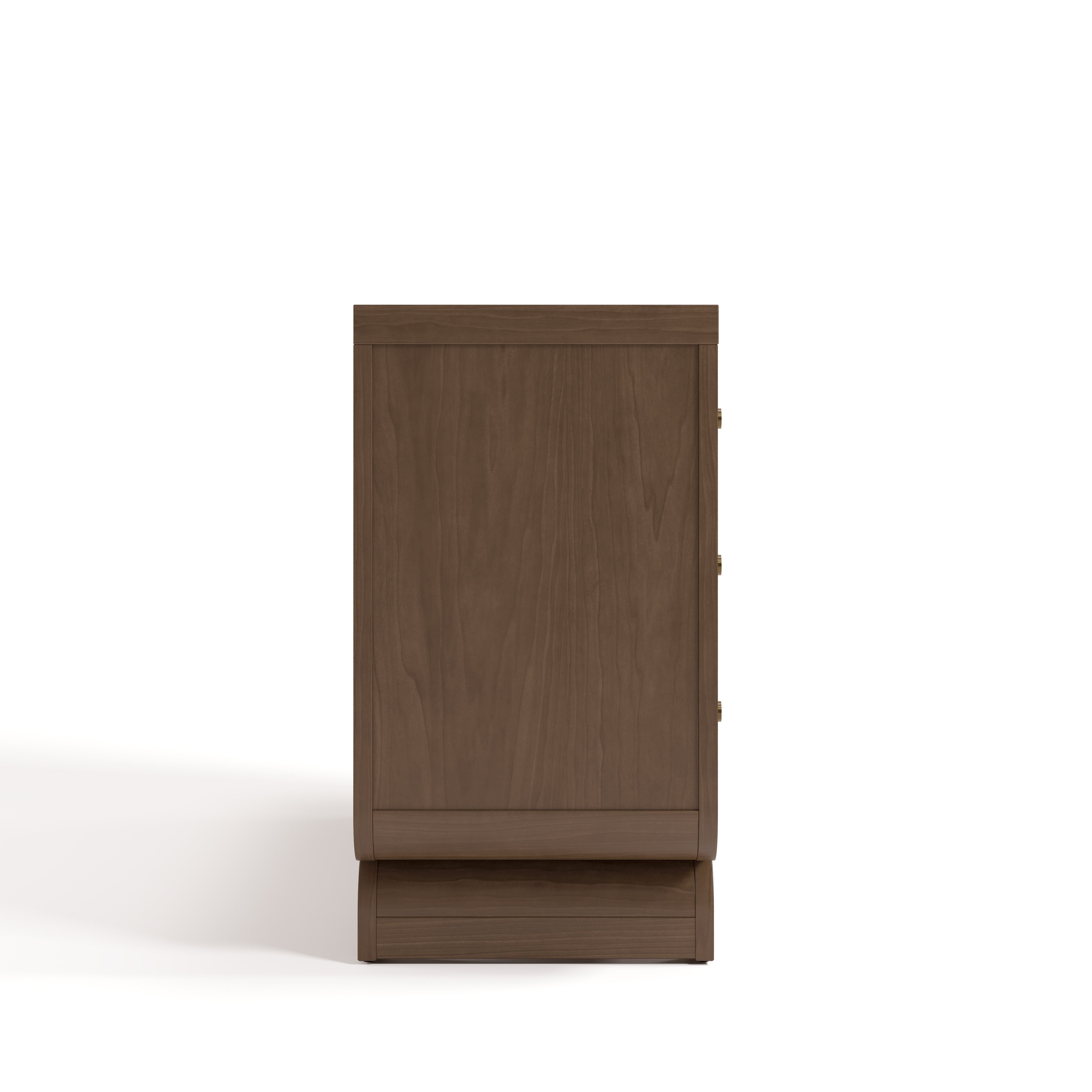 Santorini hazelnut 6 drawer dresser side view