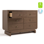 Santorini hazelnut 6 drawer dresser with GGG and PTPA logos on top right