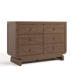 Santorini hazelnut 6 drawer dresser angle view