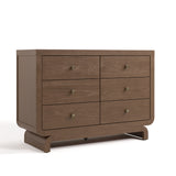 Santorini hazelnut 6 drawer dresser angle view
