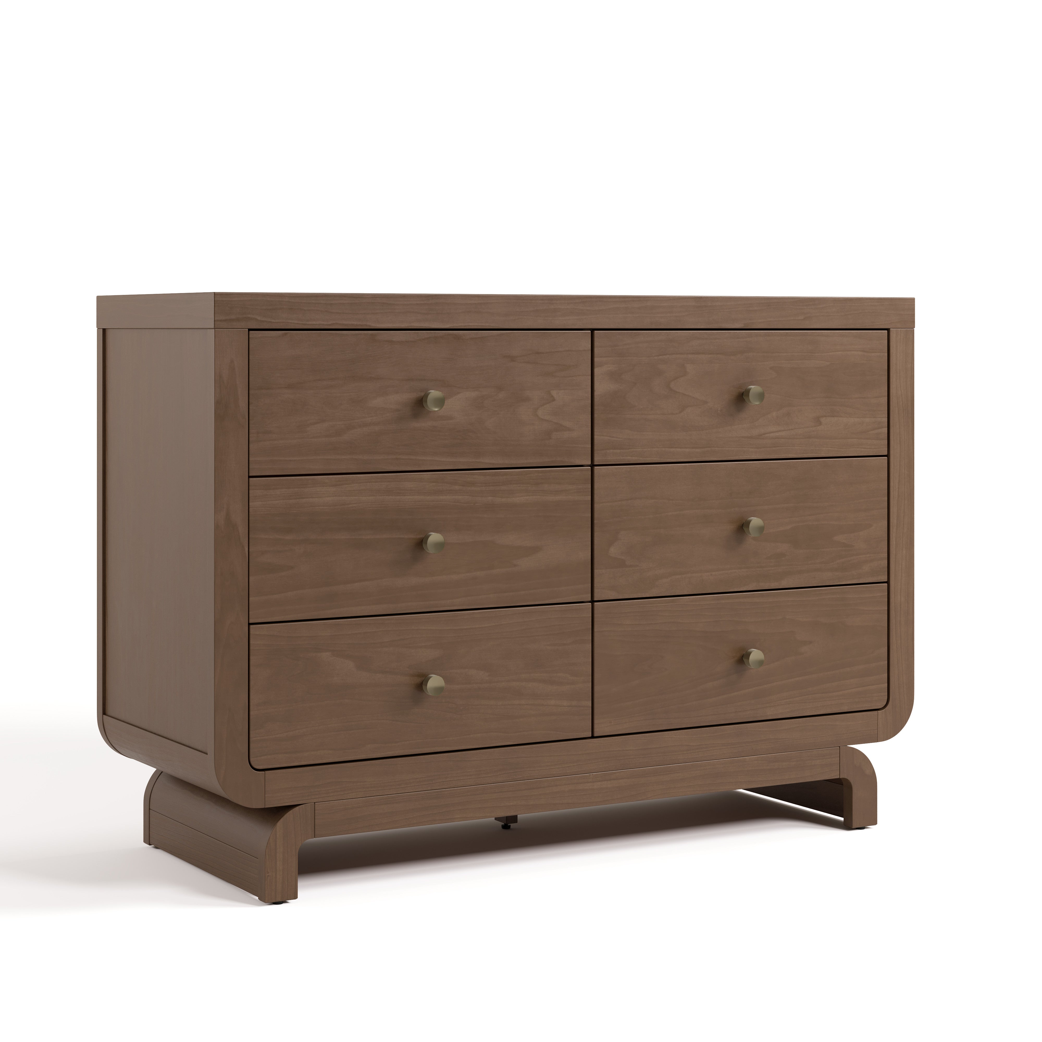 Santorini hazelnut 6 drawer dresser angle view