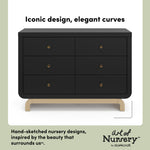 Santorini black with driftwood 6 drawer dresser style callout