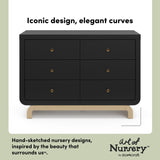 Santorini black with driftwood 6 drawer dresser style callout