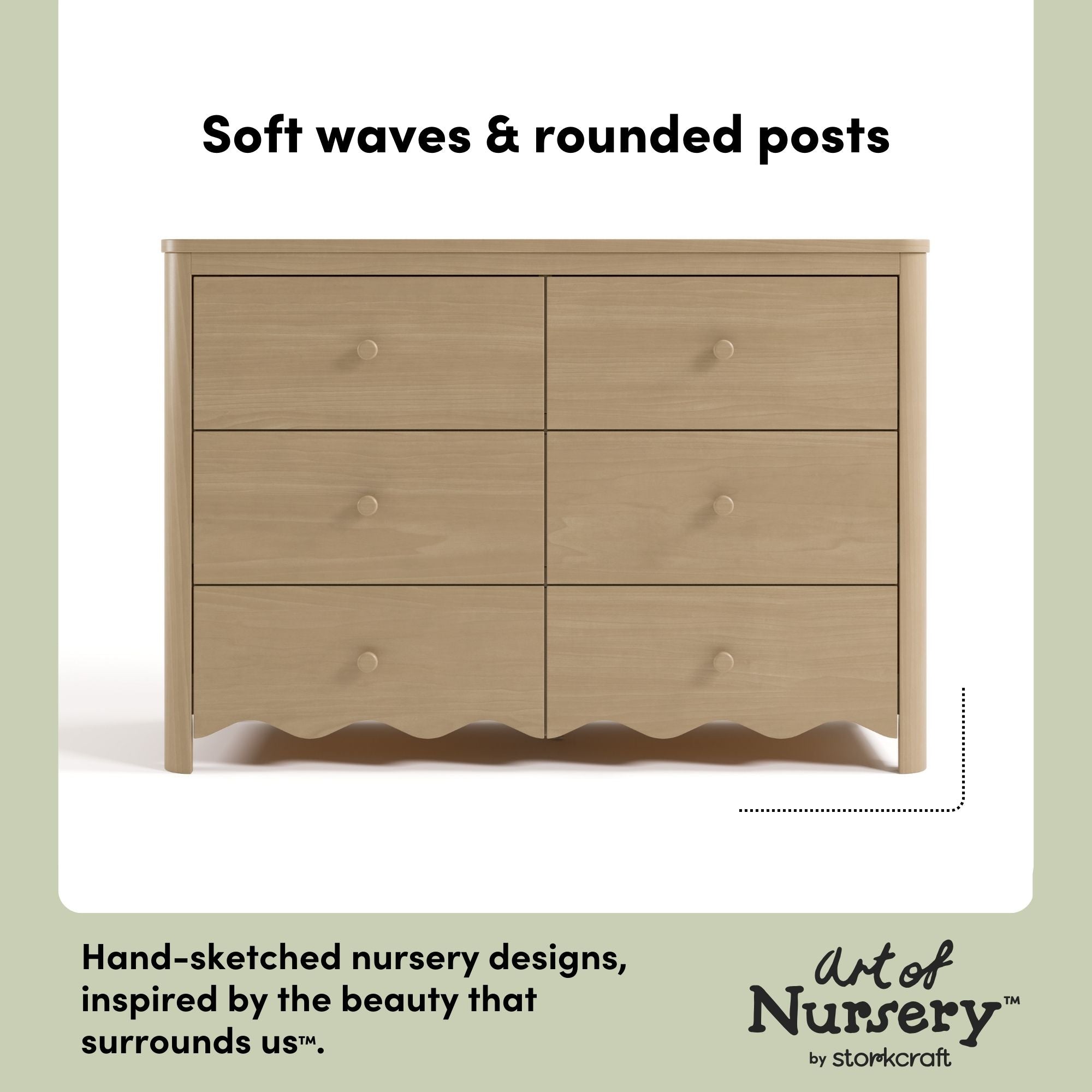 Casablanca driftwood 6 drawer dresser style callout