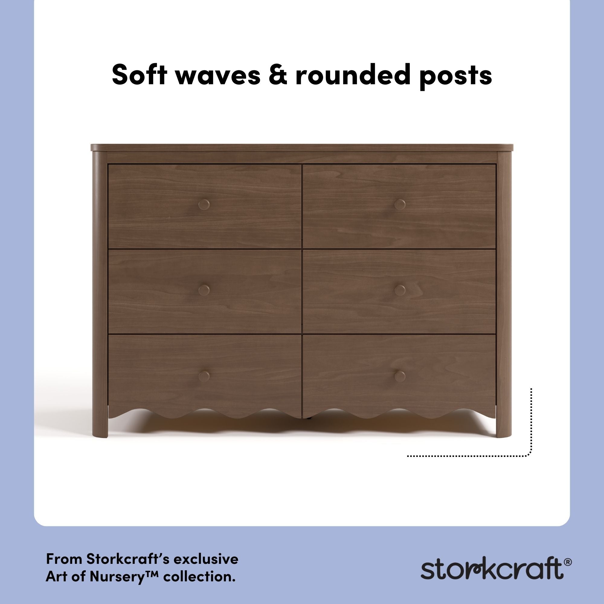 Casablanca hazelnut 6 drawer dresser style callout