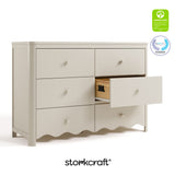 Casablanca frosted oat 6 drawer dresser with GGG and PTPA logo on top right