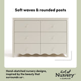 Casablanca frosted oat 6 drawer dresser style callout