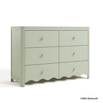 Casablanca sage 6 drawer dresser with 2024 Storkcraft copyright on bottom right