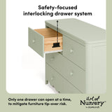 Casablanca sage 6 drawer dresser interlocking drawers callout