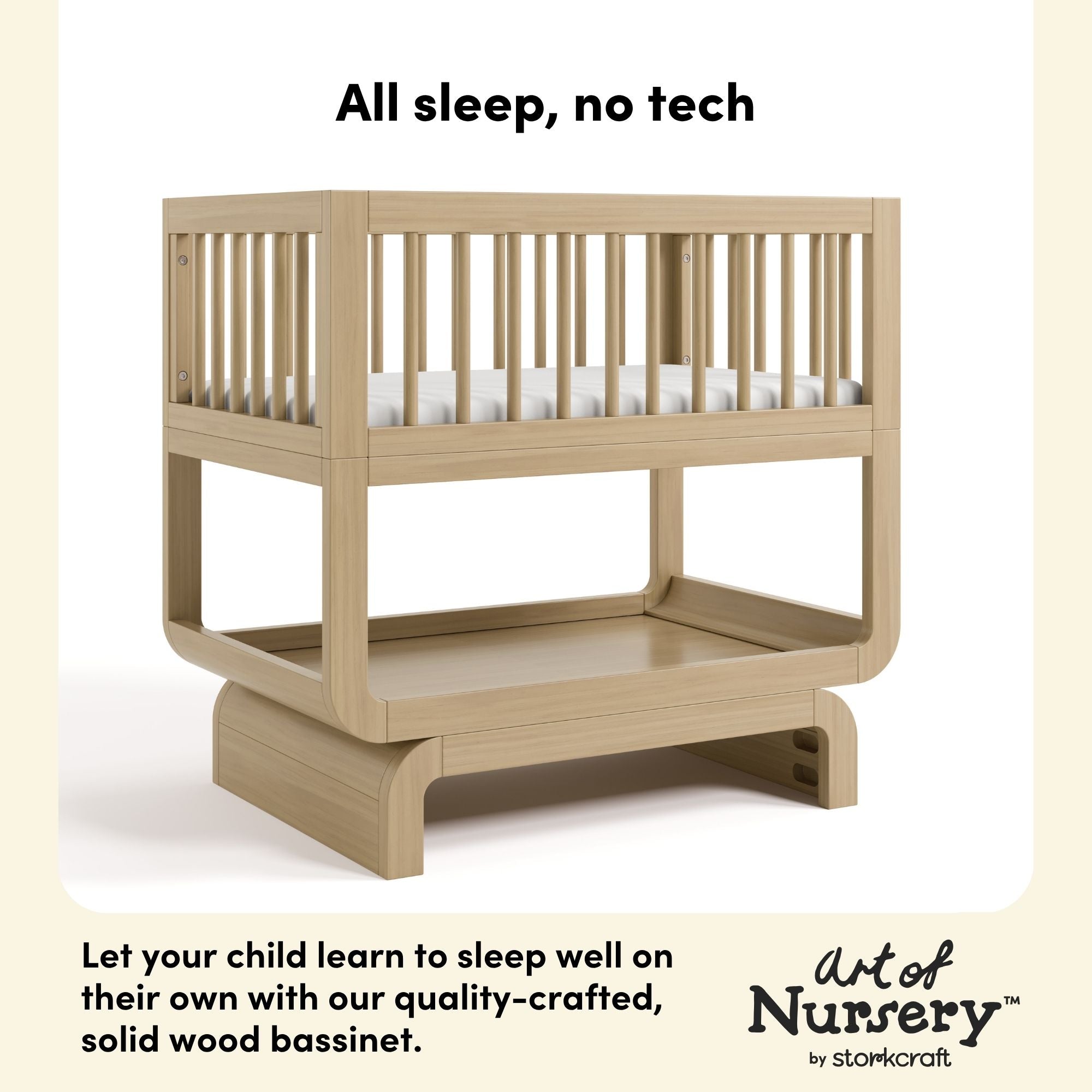 Santorini driftwood bassinet quality crafted callout