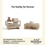 Santorini driftwood bassinet conversion callout