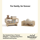 Santorini driftwood bassinet conversion callout