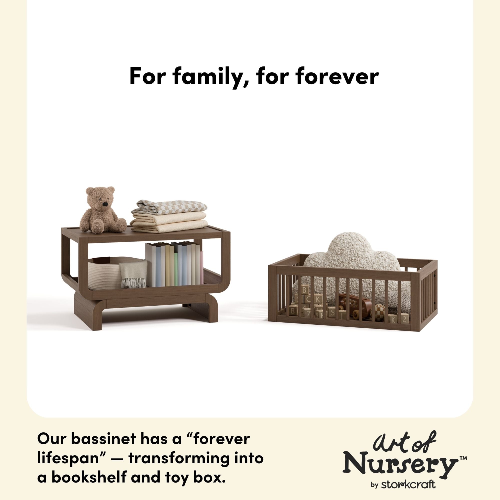 Santorini hazelnut bassinet conversion callout