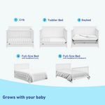 white crib with drawer's graphic conversions