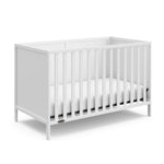 White crib angled