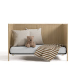 Theo driftwood crib converted to daybed