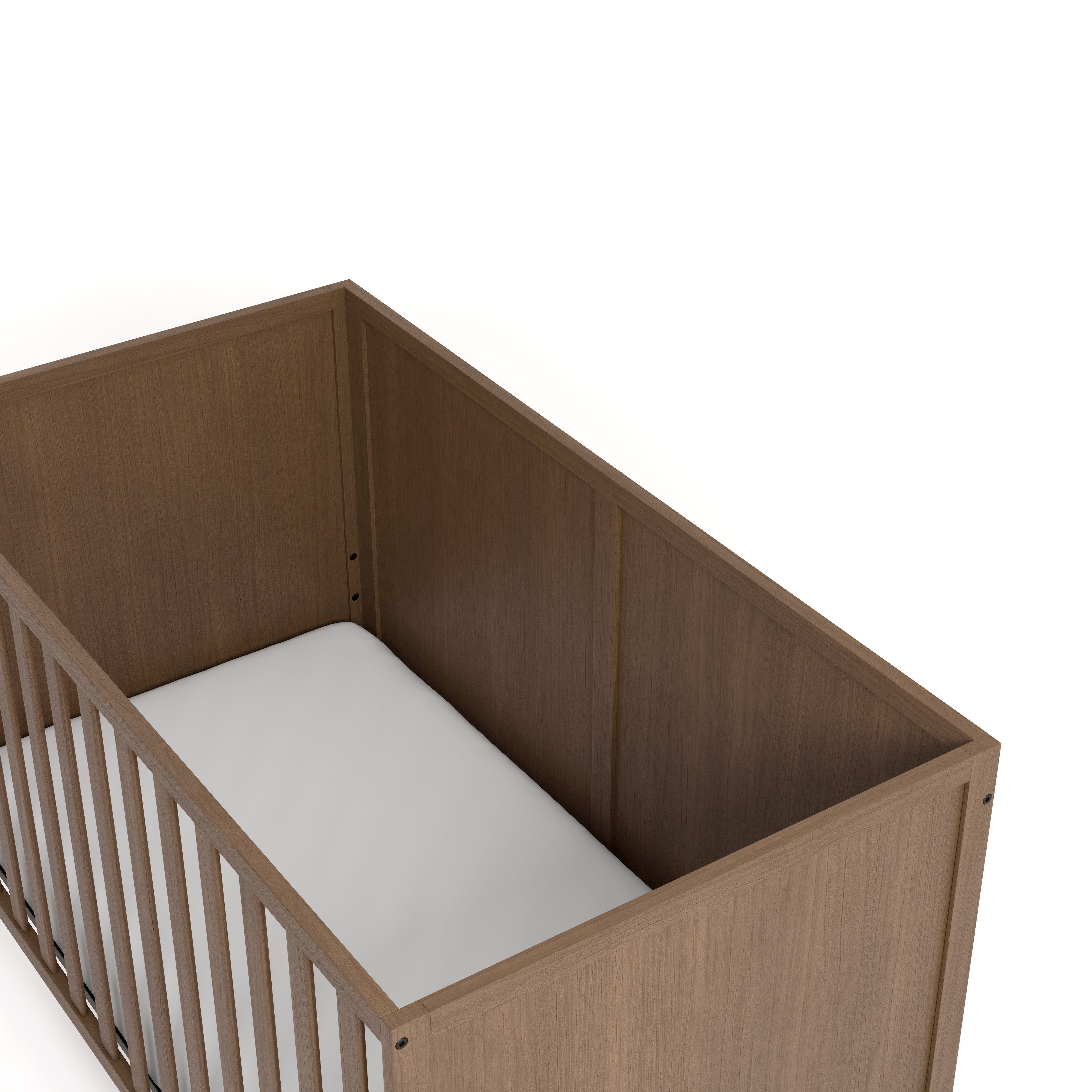 Theo hazelnut crib top view