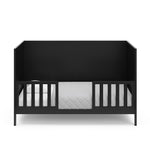 Theo black crib converted to toddler bed