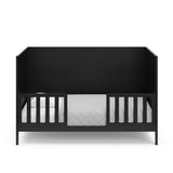 Theo black crib converted to toddler bed