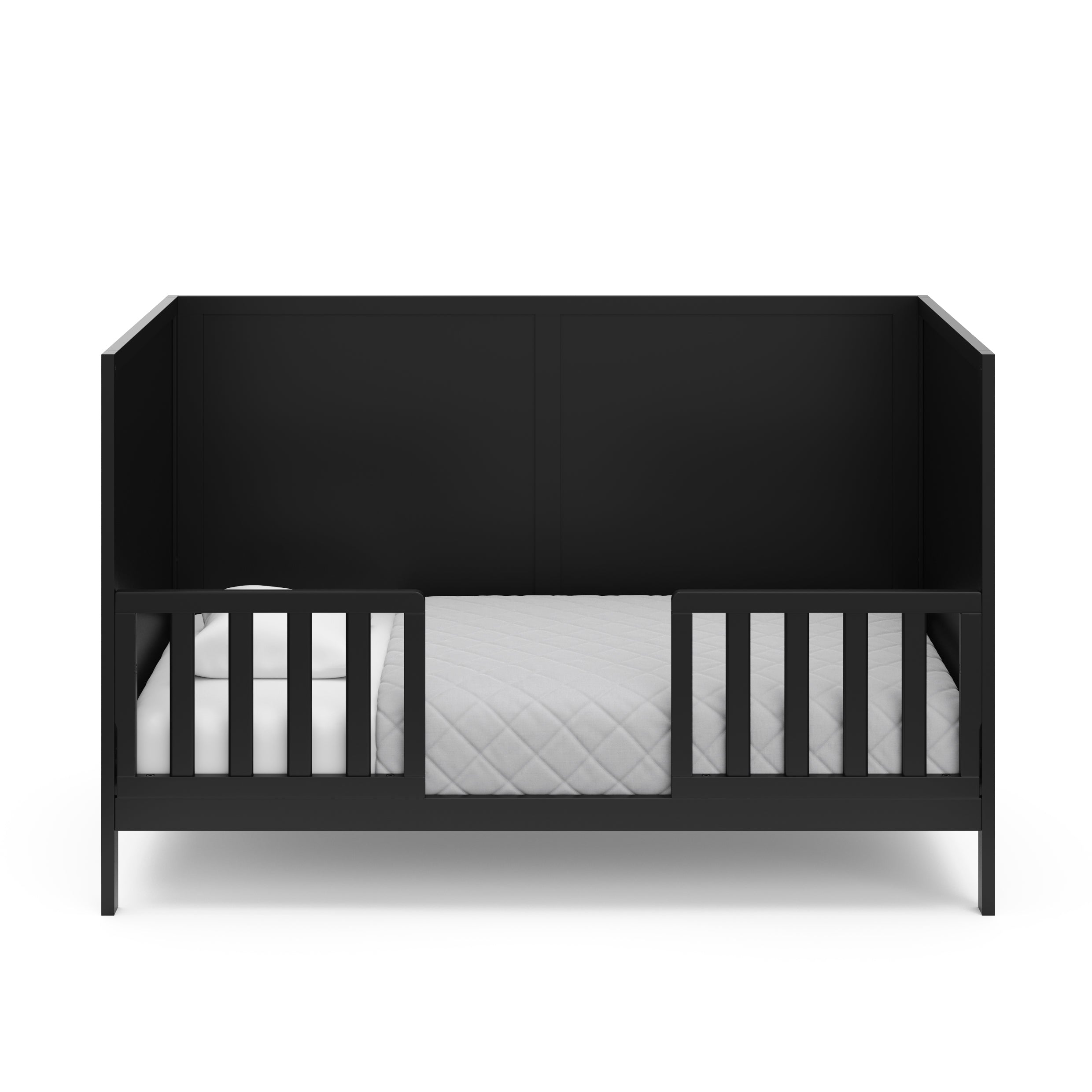 Theo black crib converted to toddler bed