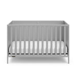 Front view of pebble gray crib