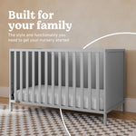 Theo pebble gray crib style callout