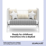 Pasadena white crib daybed conversion callout