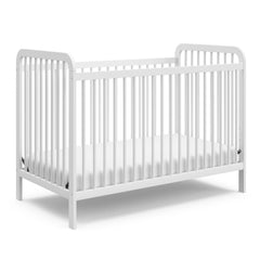 White crib angled