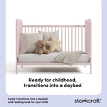 Pasadena blush crib daybed conversion callout