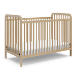 Angled view of Driftwood crib