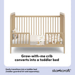 Pasadena driftwood crib toddler bed conversion callout