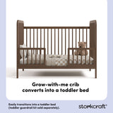 Pasadena hazelnut crib toddler bed conversion callout