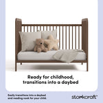 Pasadena hazelnut crib daybed conversion callout