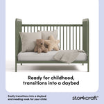 Pasadena olive crib daybed conversion callout