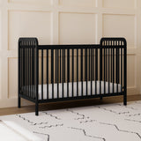 black crib in nursery