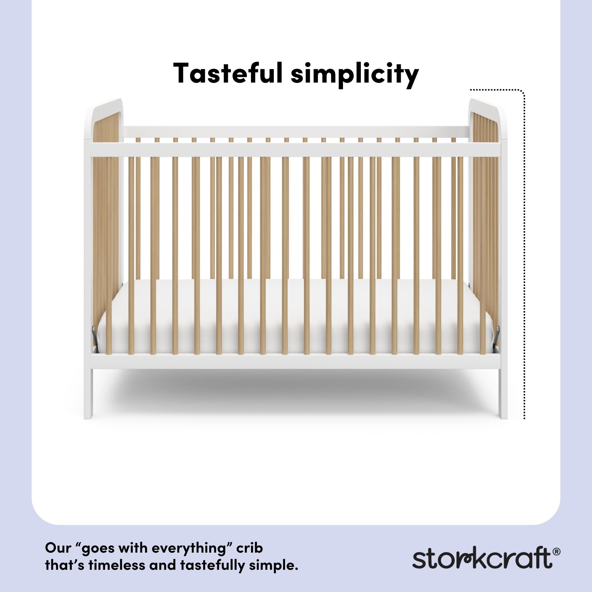 Pasadena white with driftwood crib style callout