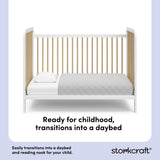 Pasadena white with driftwood crib daybed conversion callout