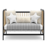 Black with driftwood crib in daybed conversion