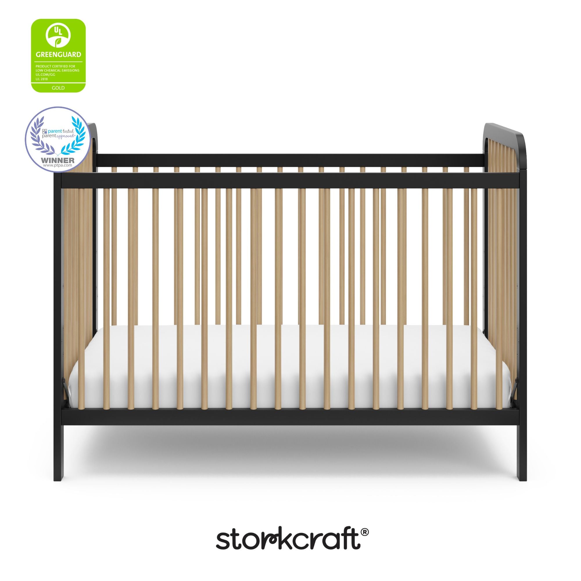 Pasadena black with driftwood crib with GGG and PTPA logo on top left