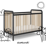 Pasadena black with driftwood crib with black doodles overlaid on image