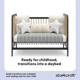 Pasadena black with driftwood crib daybed conversion callout