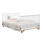 white with vintage driftwood in bed conversion with headboard and footboard