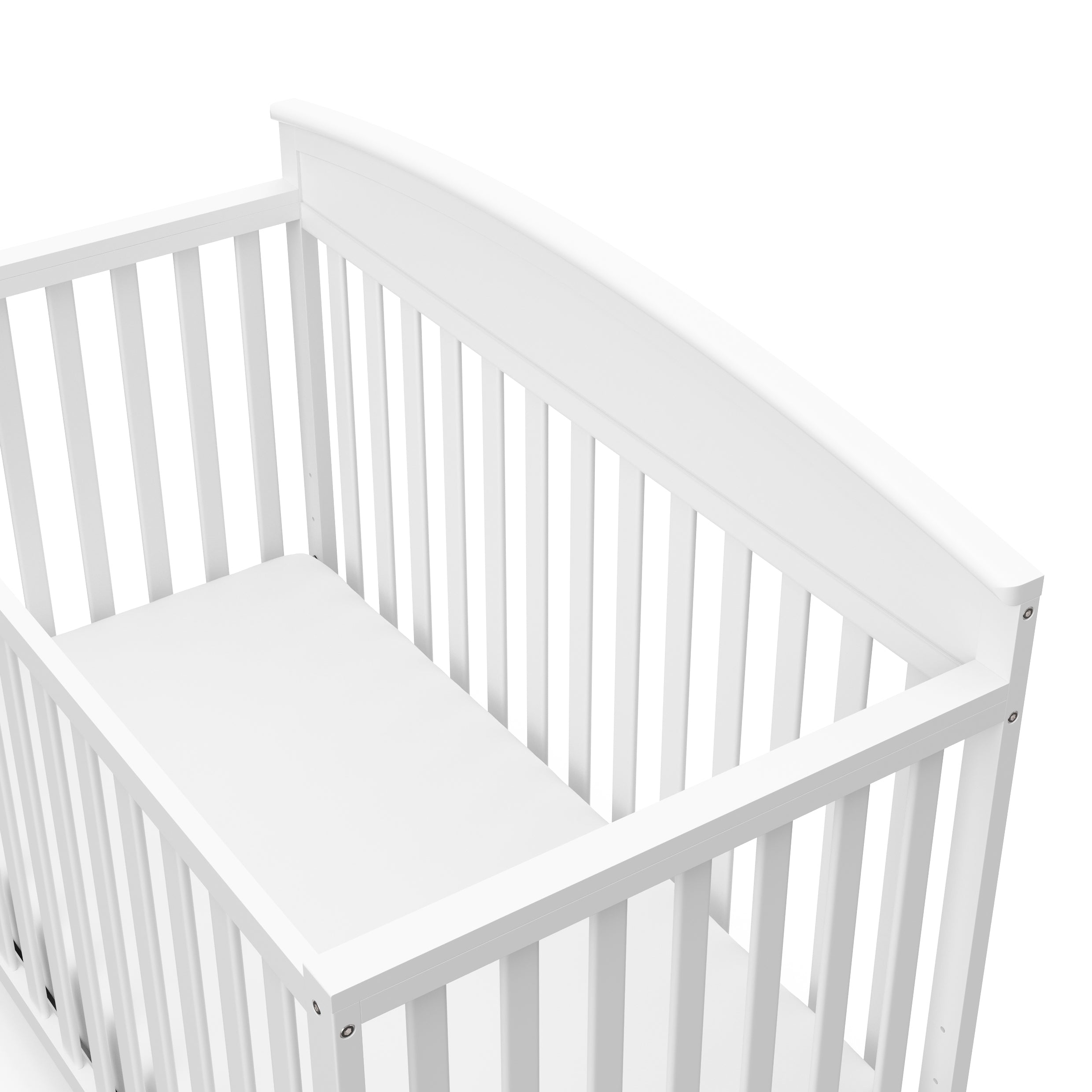 Benton white crib top view