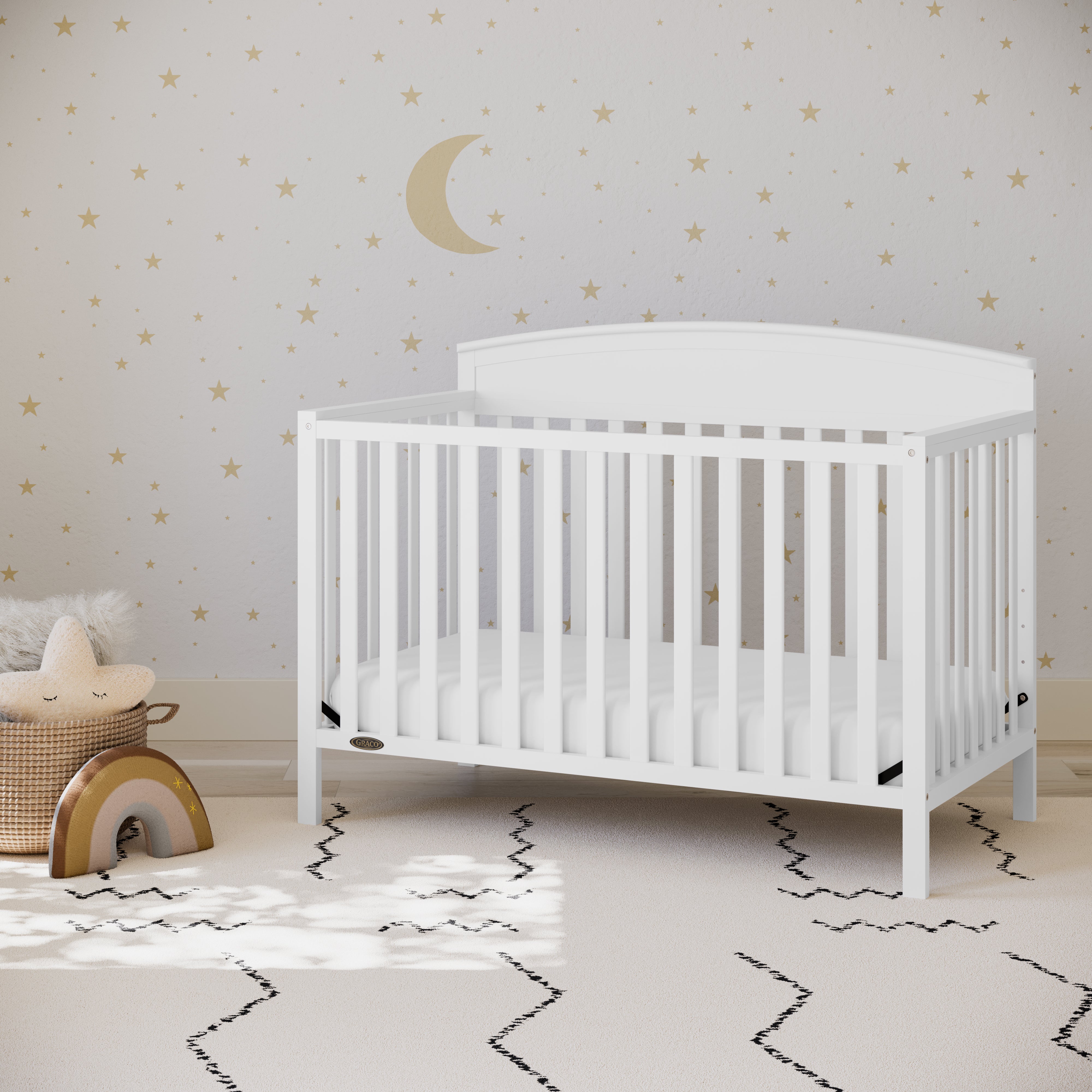 Benton white crib in nursery