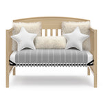 Benton driftwood crib converted to daybed